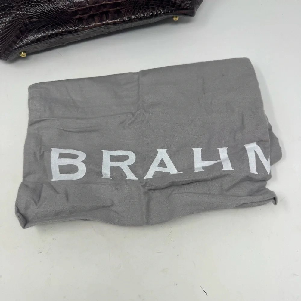 Brahmin Quartz Stanton Tote Pecan Melbourne Croc Leather NWOT